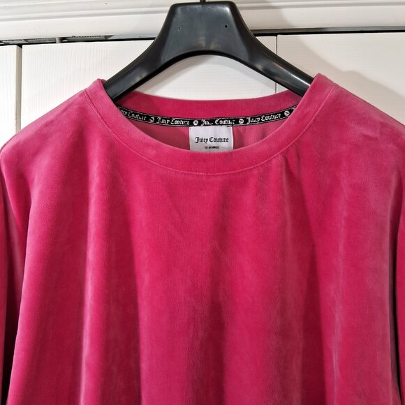 Juicy Couture Pink Velour Top- Size M - Picture 2 of 9